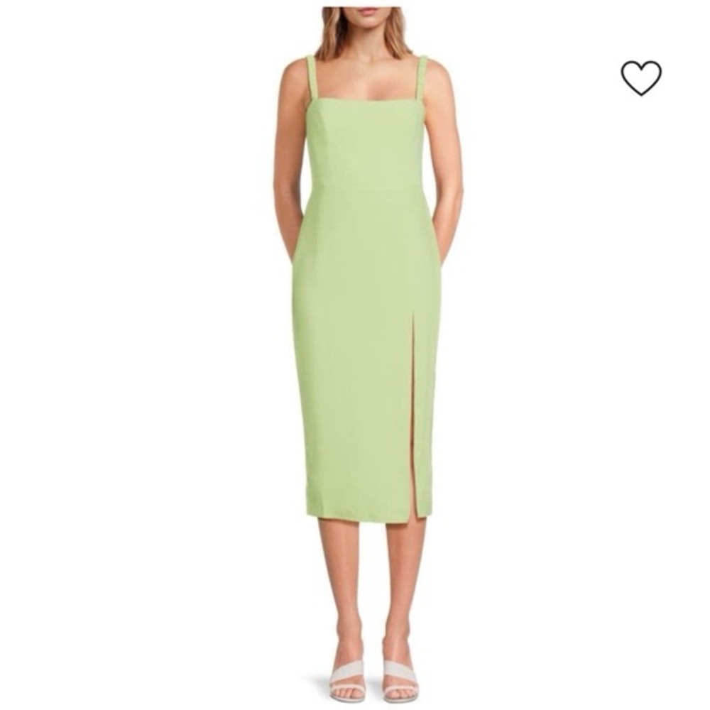 Amanda Uprichard Lime Green Midi Dress